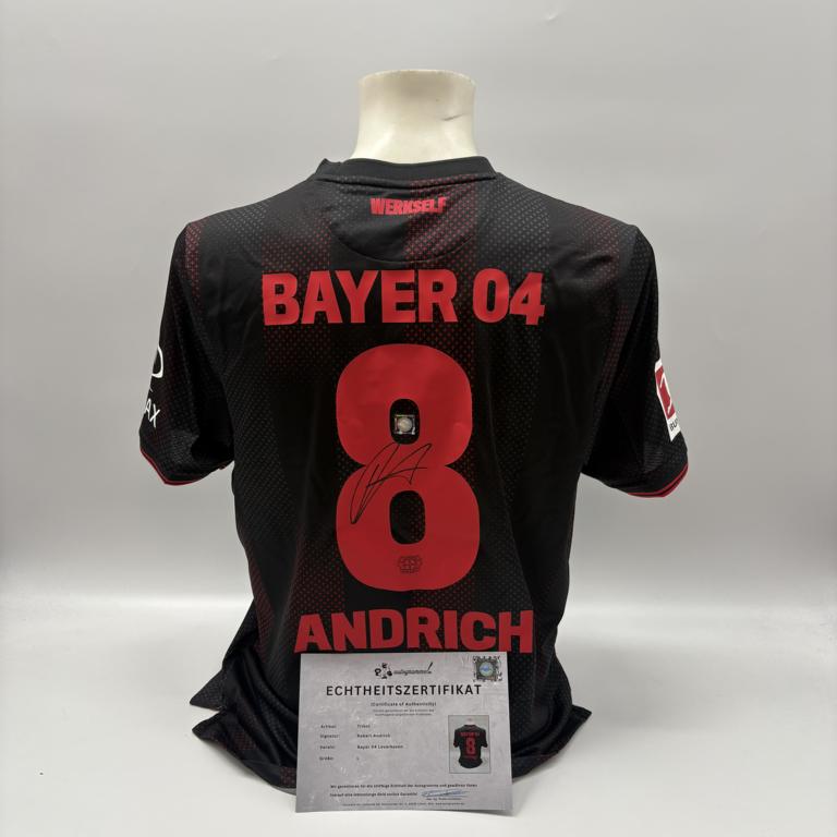 Bayer Leverkusen Trikot Robert Andrich signiert New Balance COA Autogramm L