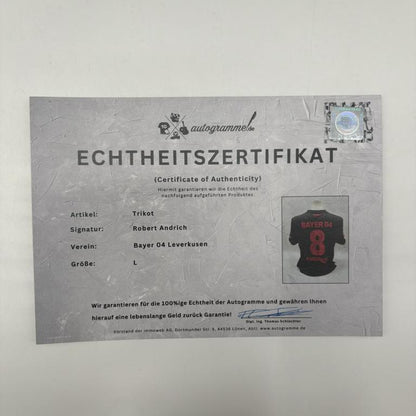 Bayer Leverkusen Trikot Robert Andrich signiert New Balance COA Autogramm L