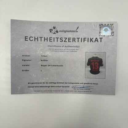 Bayer Leverkusen Trikot Arthur signiert New Balance COA Autogramm L