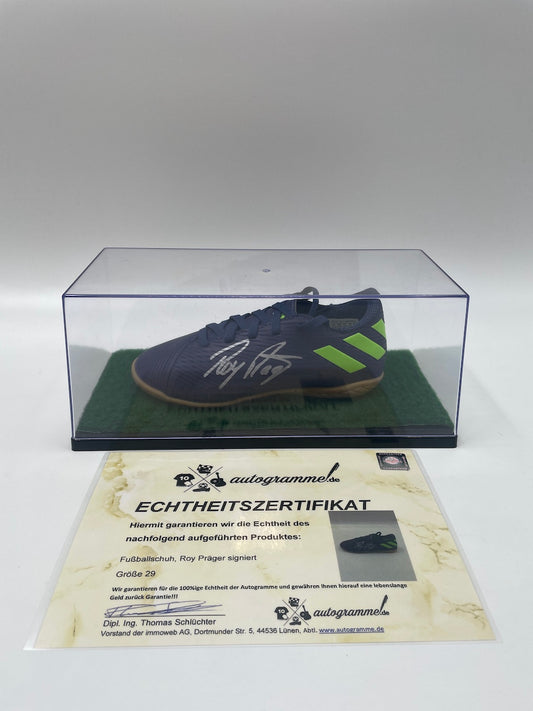 Fußballschuh Roy Präger signiert Fußball Wolfsburg Autogramm Bundesliga Neu 29