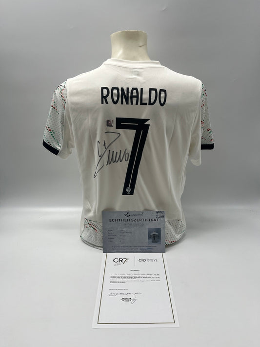 Portugal Trikot Cristiano Ronaldo signiert Autogramm COA Fußball M