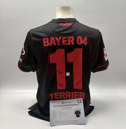 Bayer Leverkusen Trikot Martin Terrier signiert New Balance COA Autogramm L