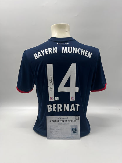 Bayern Munich jersey Juan Bernat signed autographs Adidas M