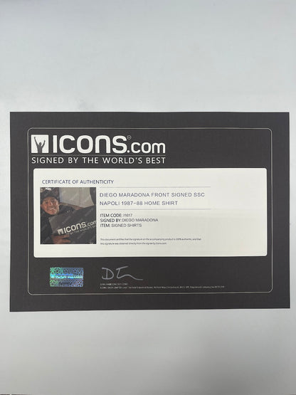 SSC Napoli jersey signed by Diego Maradona, autographed COA L