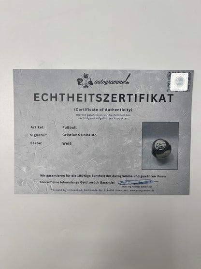 Football Cristiano Ronaldo signed Portugal Football Real Madrid Autograph CR7