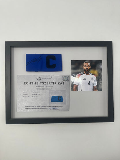 Captain's armband Jonathan Tah signed as part of the DFB Football Autograph series