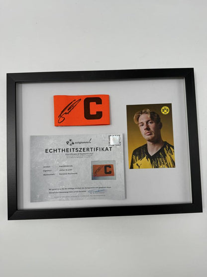 Kapitänsbinde Julian Brandt signiert im Rahmen Borussia Dortmund COA Fußball
