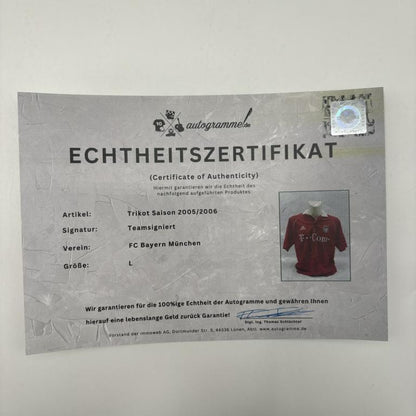 Bayern München Trikot 2005/2006 Teamsigniert Autogramm COA Adidas L