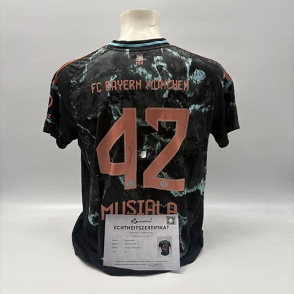 Bayern München Damentrikot Jamal Musiala signiert Autogramm Adidas COA XL