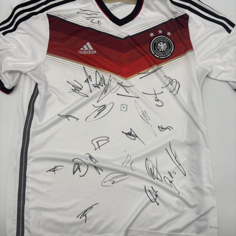 Deutschland Trikot WM 2014 Teamsigniert Autogramm DFB Weltmeister Adidas XL