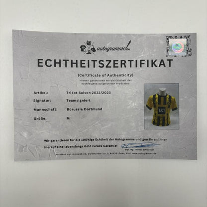 BVB Trikot 2022/2023 Teamsigniert Borussia Dortmund COA Puma M