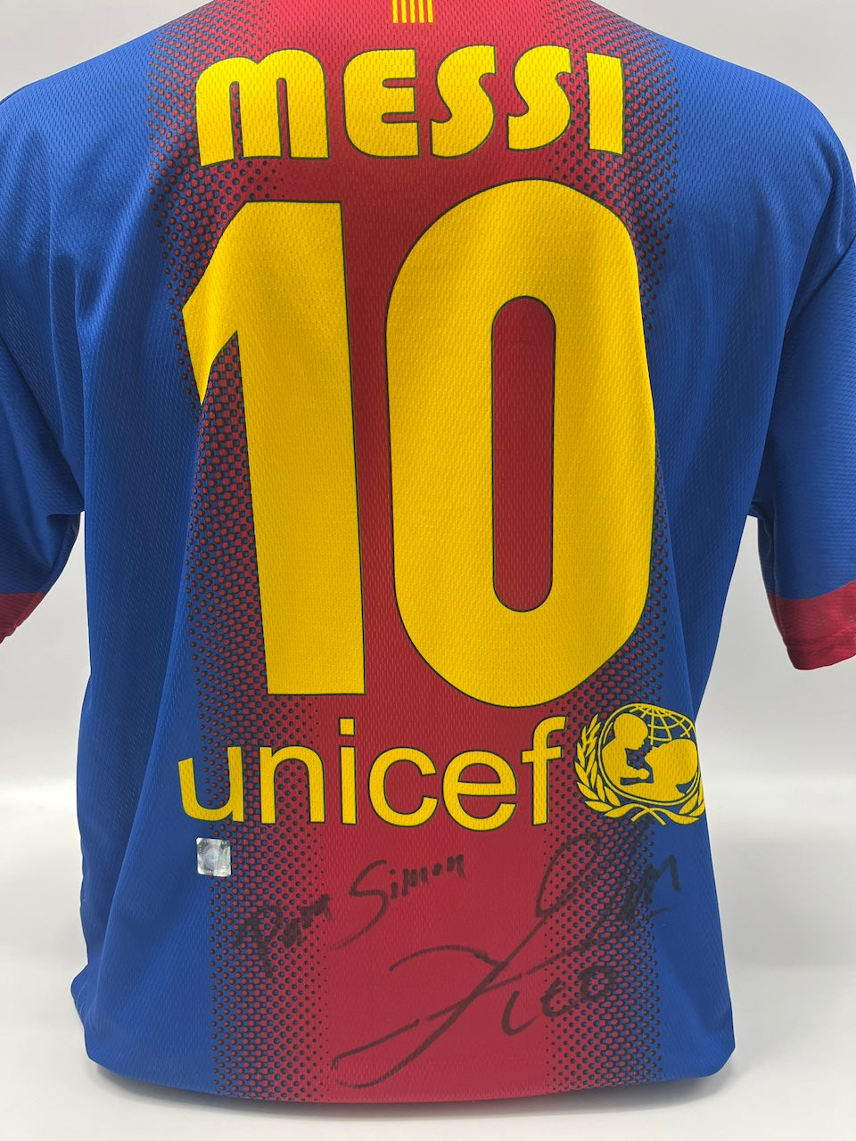 FC Barcelona fan shirt signed by Lionel Messi, COA XL