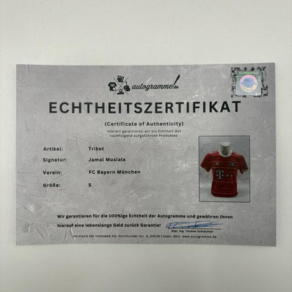 Bayern München Trikot Jamal Musiala signiert Autogramm Adidas COA S