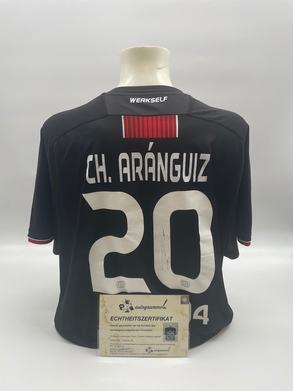 Bayer Leverkusen Trikot Charles Aranguiz signiert Autogramm Bundesliga Neu 5XL