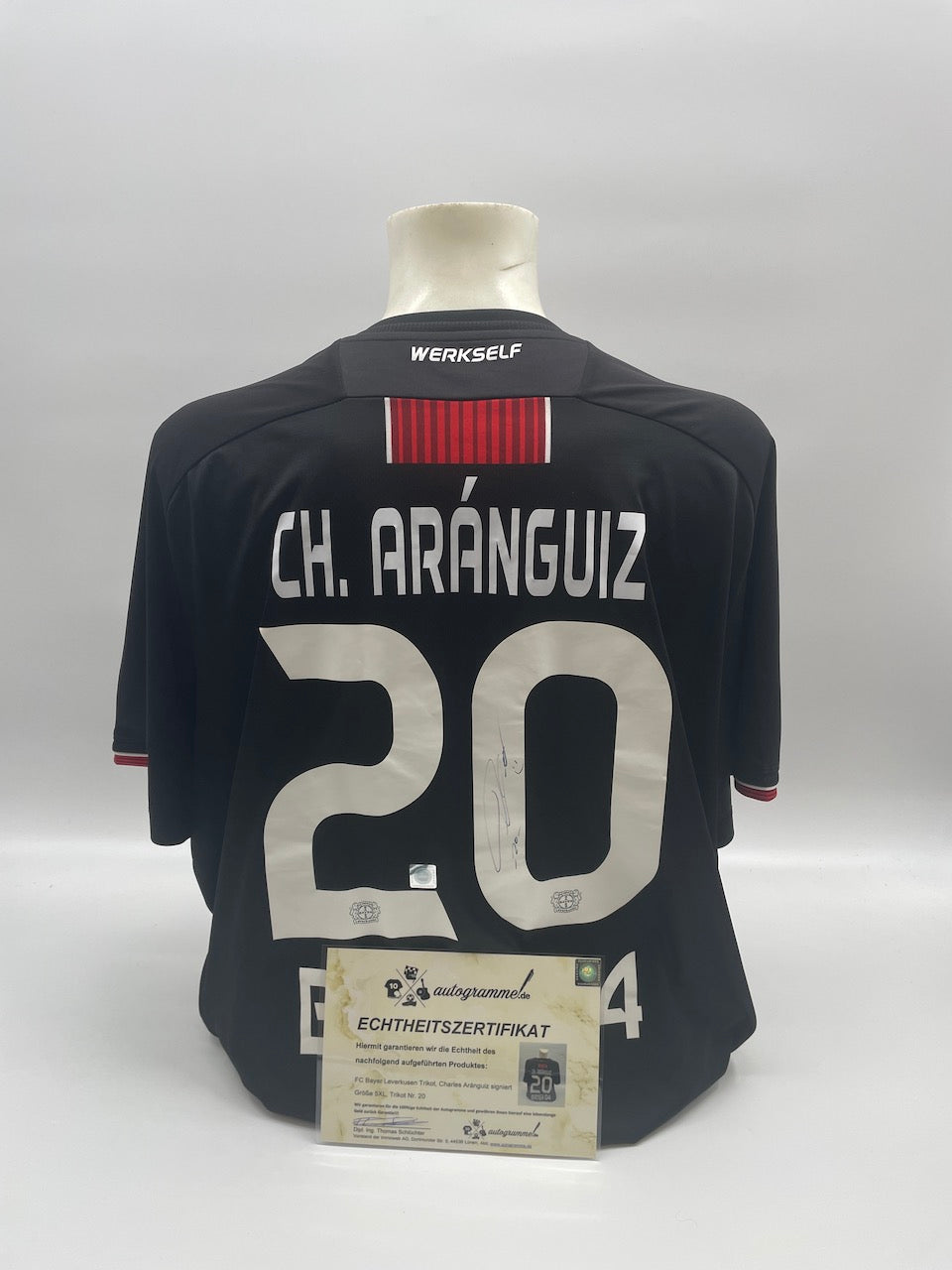 Bayer Leverkusen jersey Charles Aranguiz signed autograph bundesliga new 5xl