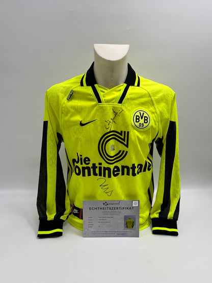 BVB Jersey 1996/1997 Team Signed Borussia Dortmund Nike XS