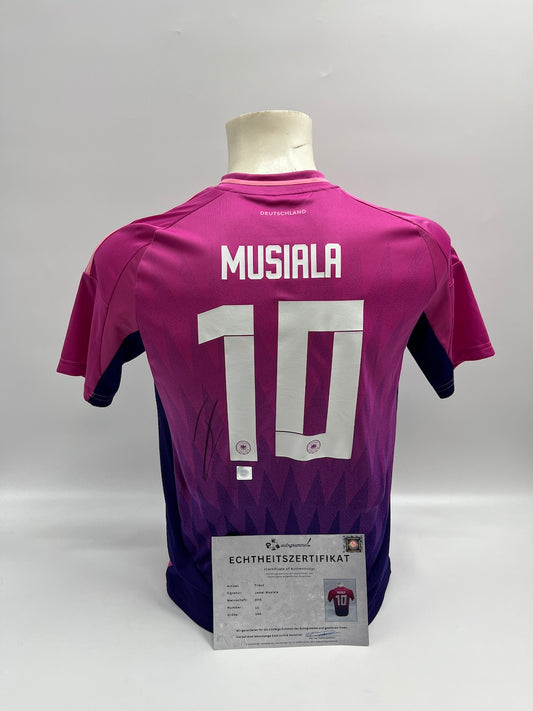 DFB Trikot Jamal Musiala signiert Adidas COA Deutschland Autogramm 152