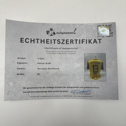 Borussia Dortmund Trikot Pascal Groß signiert Puma Autogramm XL