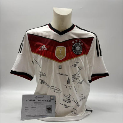 Deutschland Trikot WM 2014 Teamsigniert Autogramm DFB Weltmeister Adidas L