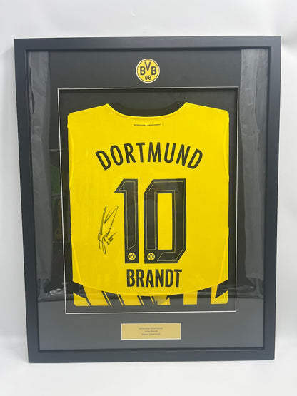 Borussia Dortmund jersey Julian Brandt signed in the frame Puma BVB
