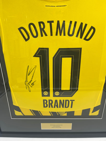 Borussia Dortmund jersey Julian Brandt signed in the frame Puma BVB