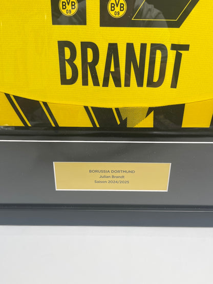 Borussia Dortmund jersey Julian Brandt signed in the frame Puma BVB