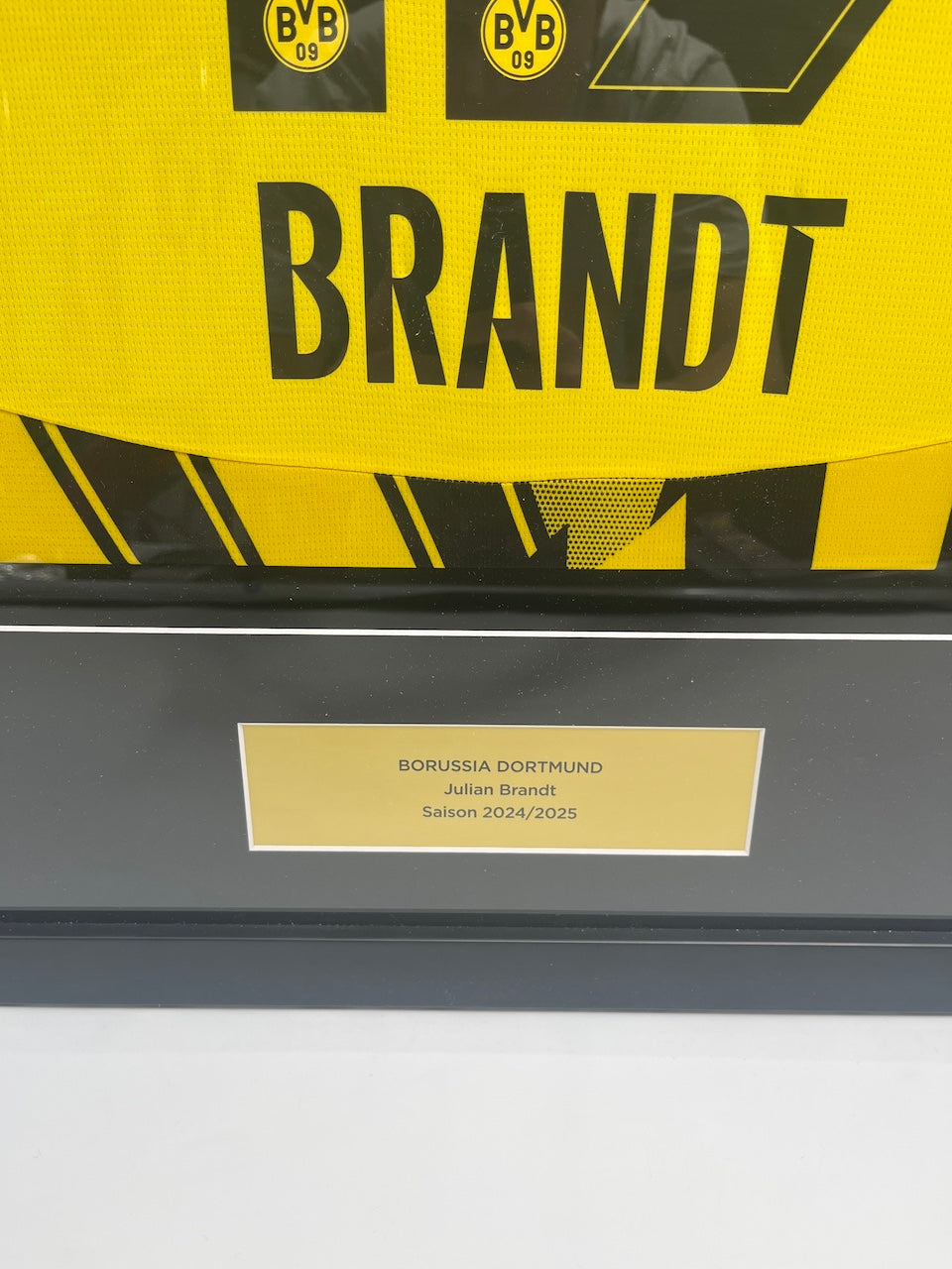 Borussia Dortmund jersey Julian Brandt signed in the frame Puma BVB