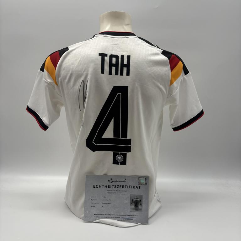 DFB Trikot WM 2026 Jonathan Tah signiert Autogramme Adidas COA neu S