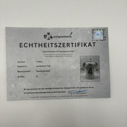 DFB Trikot WM 2026 Jonathan Tah signiert Autogramme Adidas COA neu S