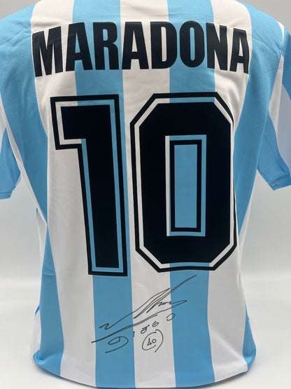 Argentina jersey Diego Maradona signed autograph COA new L