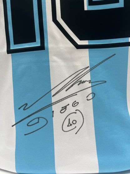 Argentina jersey Diego Maradona signed autograph COA new L