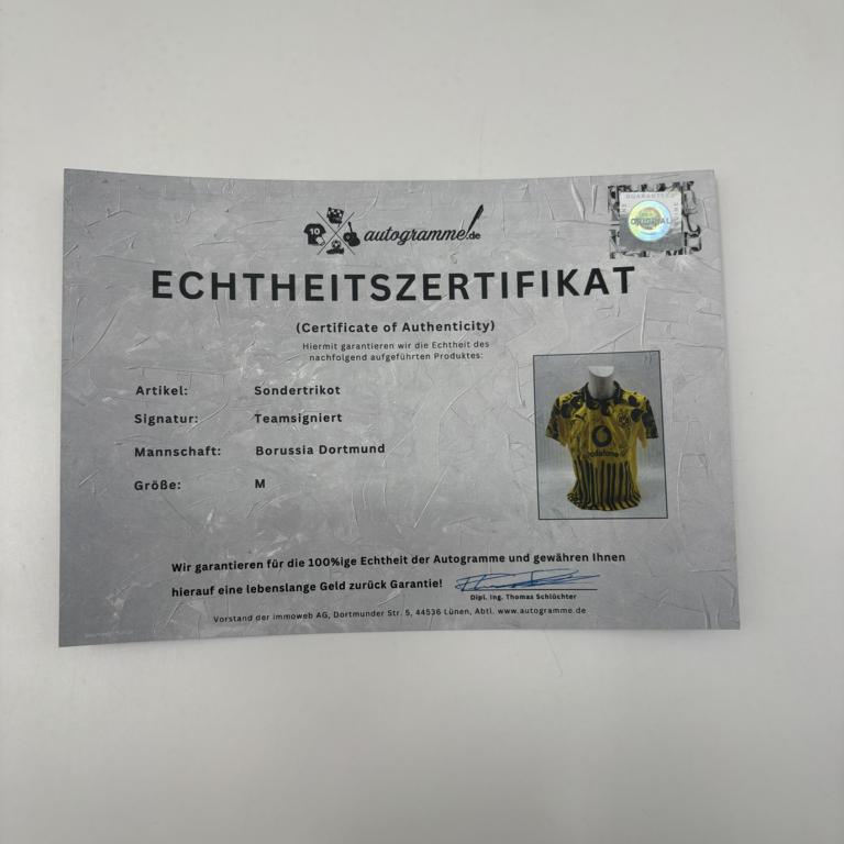 BVB Sondertrikot 2025 Klub WM Teamsigniert Borussia Dortmund COA Puma M
