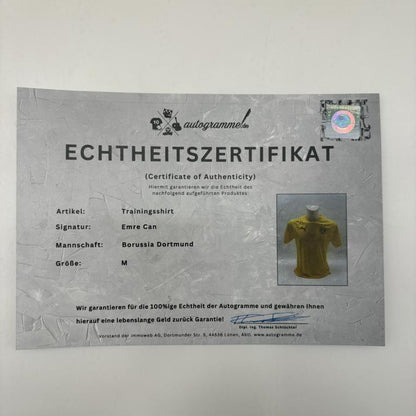 Borussia Dortmund Trainingsshirt Emre Can signiert Puma COA  Autogramm M