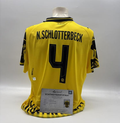Borussia Dortmund Sondertrikot Nico Schlotterbeck signiert Autogramm Puma BVB XL