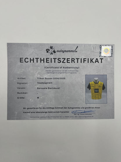 BVB jersey 2024/2025 team signed Borussia Dortmund COA Puma M