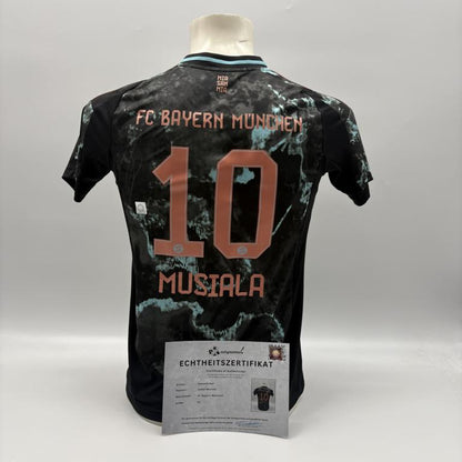 Bayern München Damentrikot Jamal Musiala signiert Autogramm Adidas COA XS