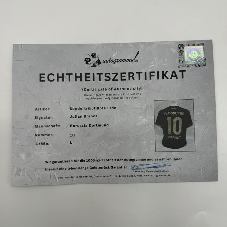 Borussia Dortmund Sondertrikot signiert Julian Brandt BVB Puma Autogramm L