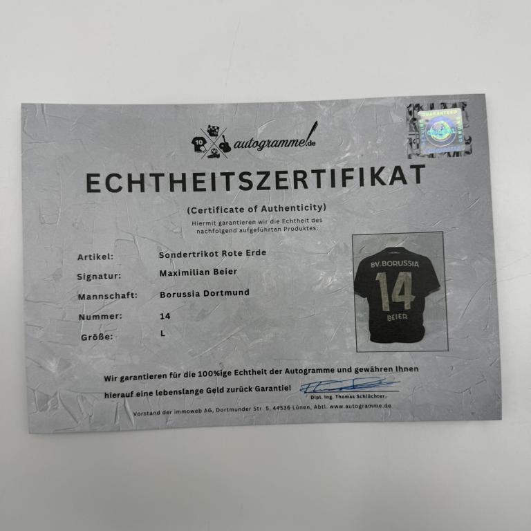 Borussia Dortmund Sondertrikot Maximilian Beier signiert BVB Puma neu L