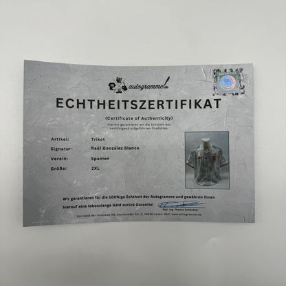 Spanien Trikot Raul signiert COA Autogramm neu 2XL
