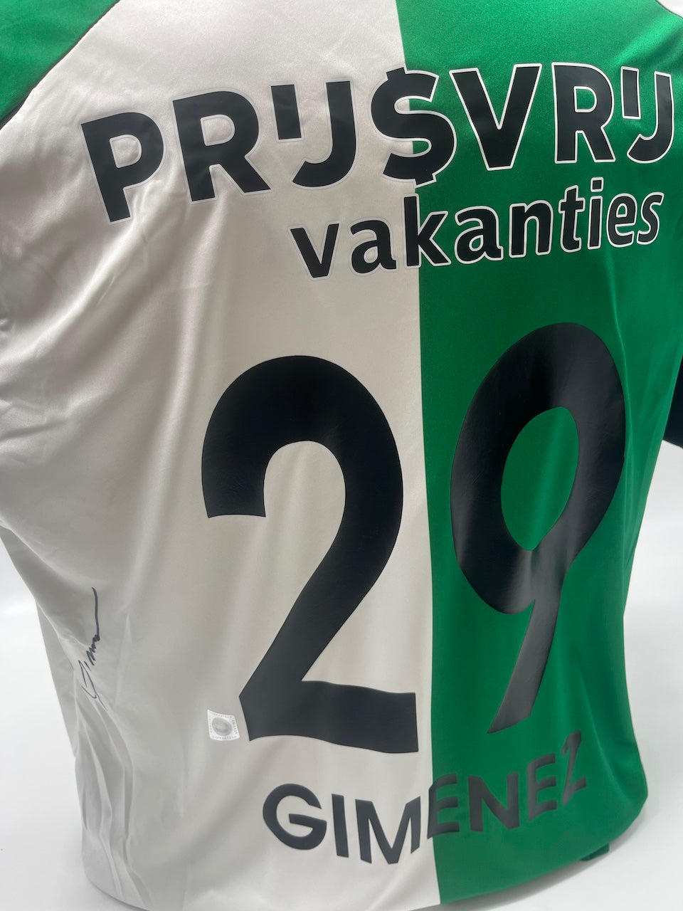 Feyenoord Rotterdam Trikot Santiago Giménez signiert Autogramm COA L