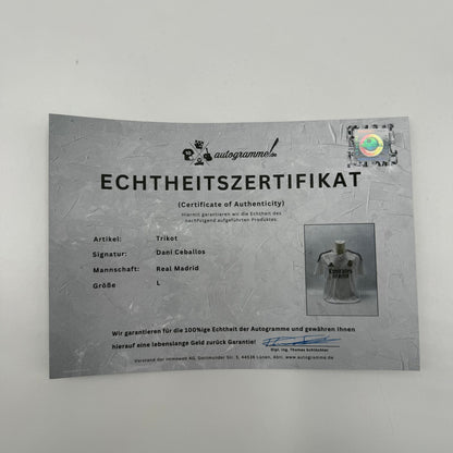 Real Madrid Trikot Dani Ceballos signiert Autogramm Adidas COA L