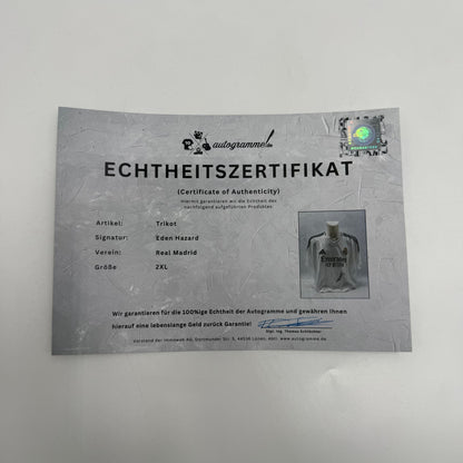 Real Madrid Trikot Eden Hazard signiert Autogramm Adidas COA XXL