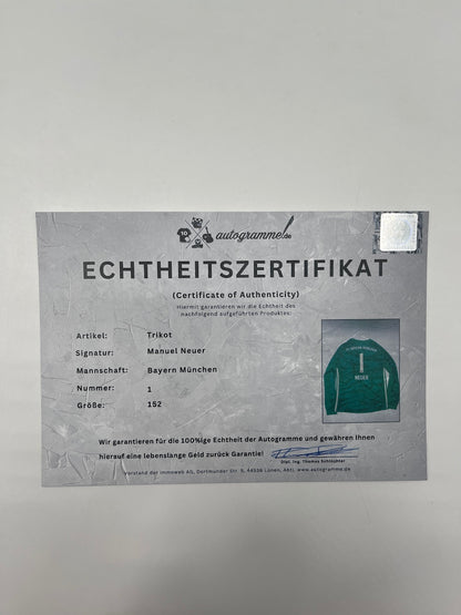 Bayern Munich jersey Manuel Neuer signed autograph Adidas COA 152