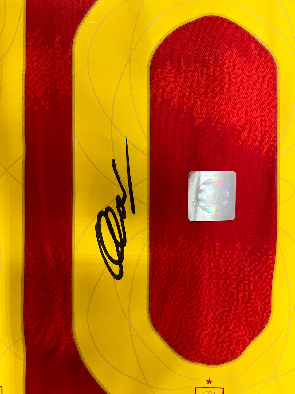 Spanien Trikot Dani Olmo signiert im Rahmen Adidas COA 140