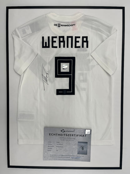 Germany jersey signed by Timo Werner in Adidas COA 152 frame
