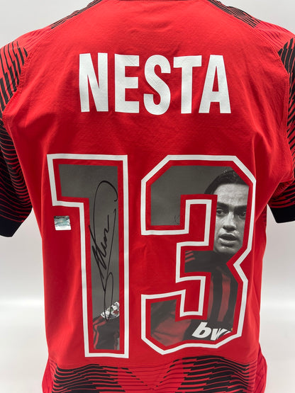 AC Milan jersey signed by Alessandro Nesta, autographed, Puma COA M