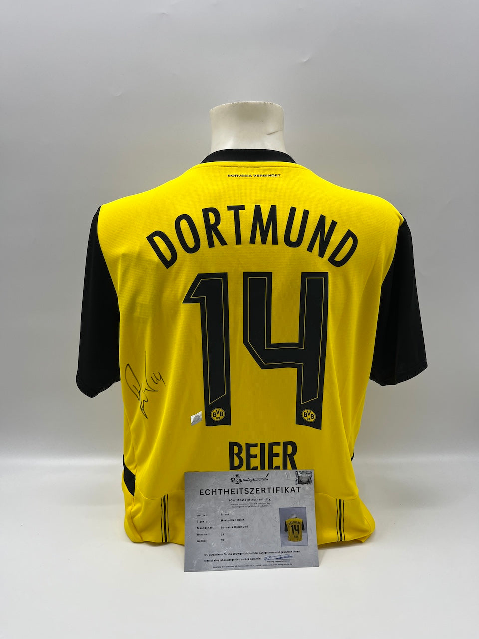 Borussia Dortmund jersey signed by Maximilian Beier, BVB Puma, new, XL