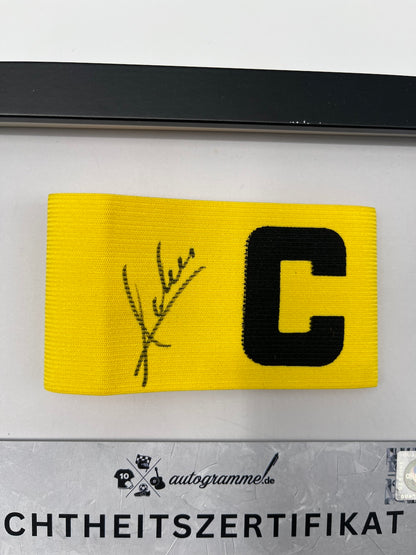 Captain's armband signed by Waldemar Anton in a new Borussia Dortmund COA (Certificate of Appointment)