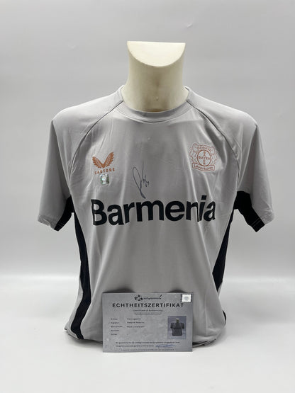 Bayer Leverkusen training shirt Exequiel Palacios signed Castore L