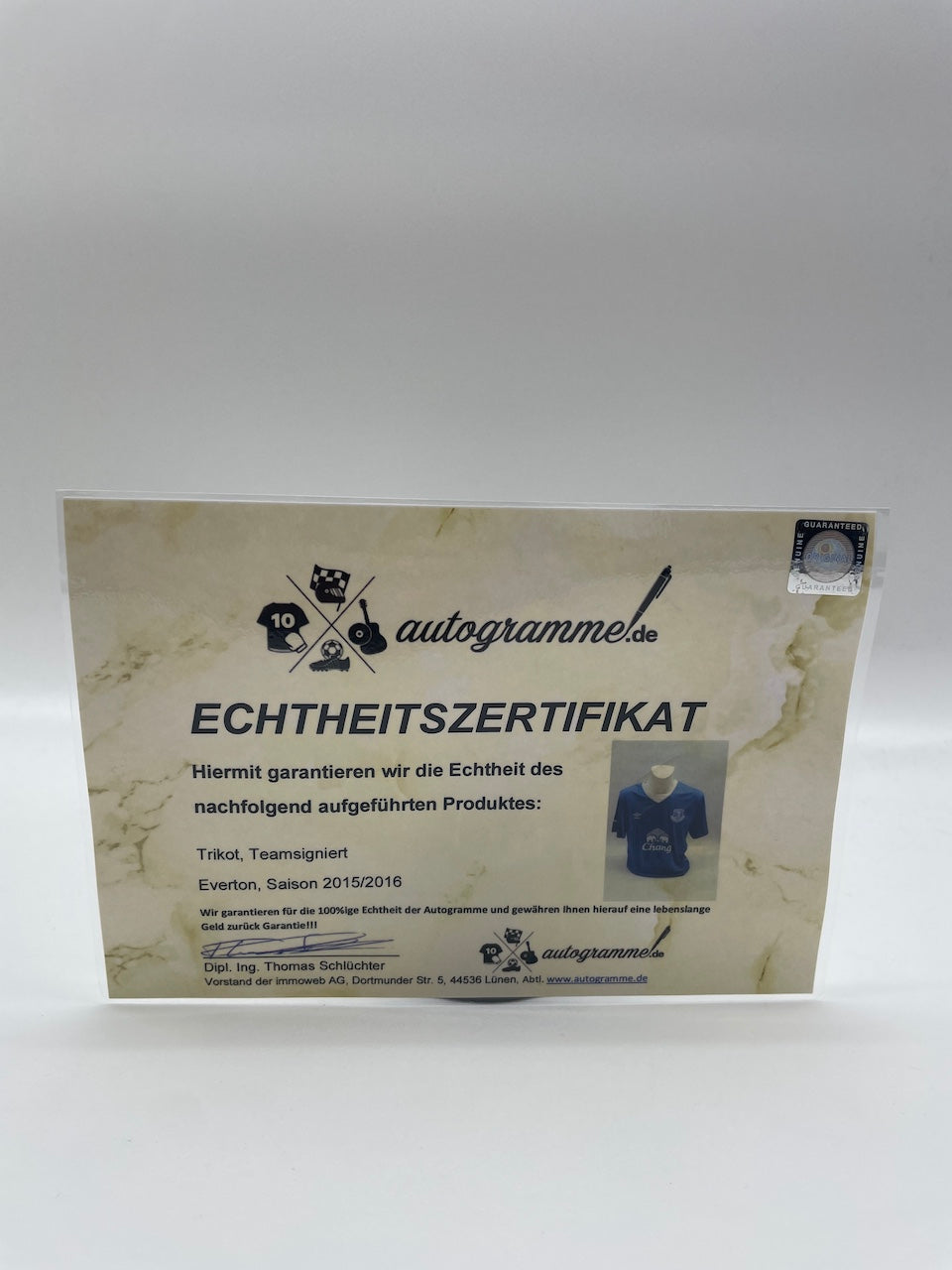 FC Everton Trikot 2015/2016 team signed England Autogram Umbro XL